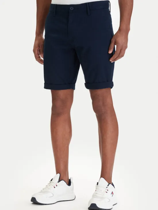 Tommy Jeans Szorty materiałowe Scanton DM0DM22852 Granatowy Slim Fit