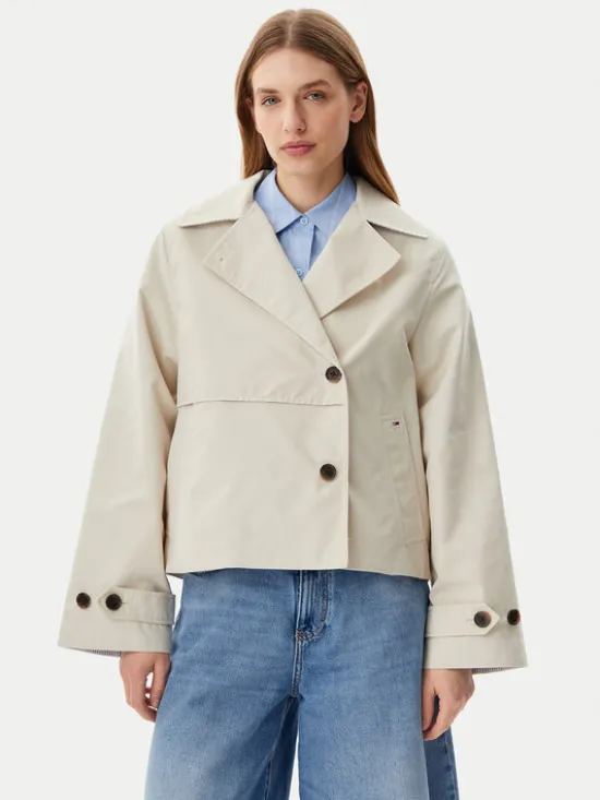 Tommy Jeans Trencz DW0DW21348 Beżowy Regular Fit