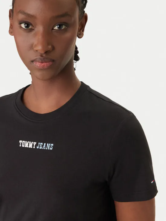 Tommy Jeans T-Shirt DW0DW22277 Czarny Regular Fit