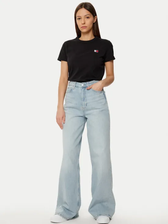 Tommy Jeans T-Shirt DW0DW20153 Czarny Regular Fit