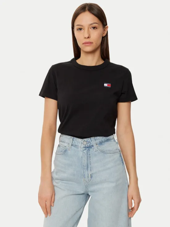 Tommy Jeans T-Shirt DW0DW20153 Czarny Regular Fit
