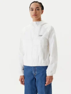 Tommy Jeans Wiatrówka Jacquard DW0DW20952 Écru Relaxed Fit
