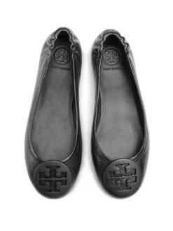 Tory Burch Baleriny Minnie Travel Ballet With Logo 49350 Czarny