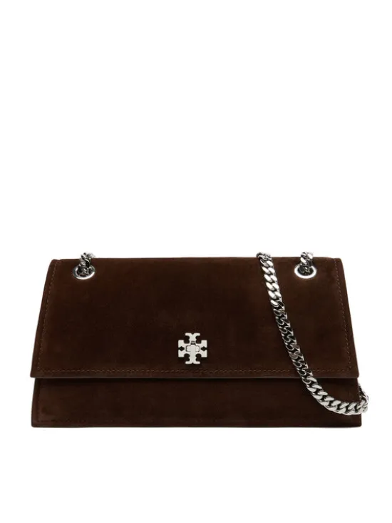 Tory Burch Torebka Kira Turnlock Suede Shouldr Bag 169176 Brązowy