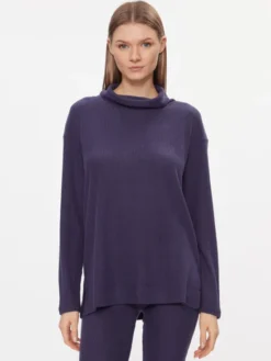 Triumph Bluza Thermal MyWear Sweater 10216560 Granatowy Regular Fit