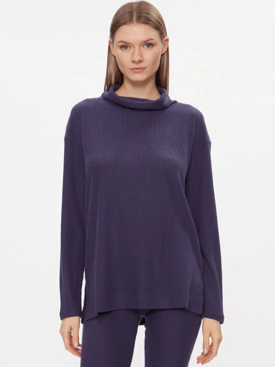 Triumph Bluza Thermal MyWear Sweater 10216560 Granatowy Regular Fit