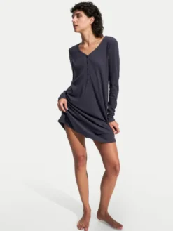 Triumph Koszula nocna Mix&Match 10225032 Granatowy Regular Fit