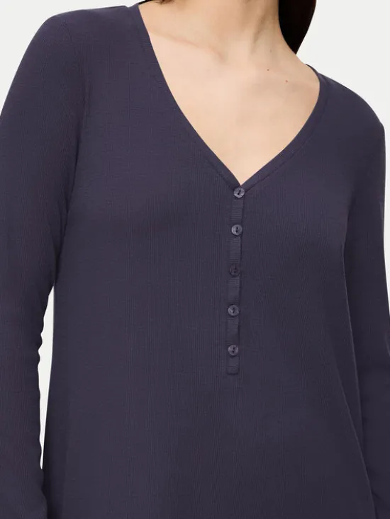 Triumph Koszula nocna Mix&Match 10225032 Granatowy Regular Fit
