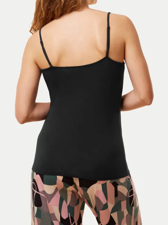 Triumph Koszulka piżamowa Aura Spotlight 10221405 Czarny Regular Fit