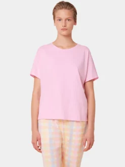 Triumph Koszulka piżamowa Mix & Match 10218281 Różowy Relaxed Fit