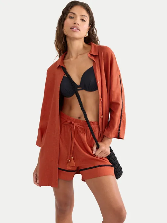 Triumph Szorty piżamowe Summer Wear 10227237 Pomarańczowy Regular Fit