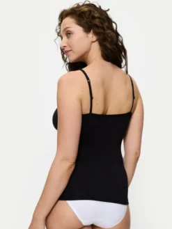 Triumph Top Sense Of Modal 10224795 Czarny Slim Fit