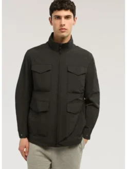 Trussardi Płaszcz zimowy R007M000025N033 Czarny Regular Fit