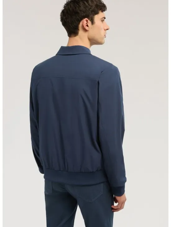 Trussardi Płaszcz zimowy R025M000049N034 Niebieski Regular Fit