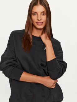 Under Armour Bluza Essential Flc Os Crew 1379475 Czarny Loose Fit