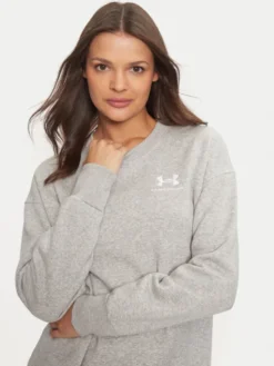 Under Armour Bluza Essential 1379475 Szary Loose Fit