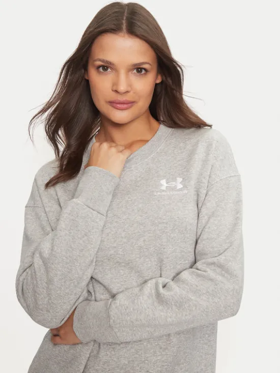 Under Armour Bluza Essential 1379475 Szary Loose Fit