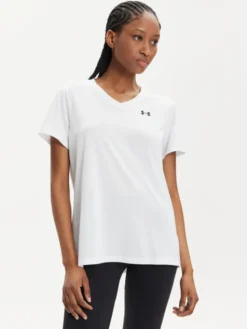 Under Armour Koszulka techniczna Tech Ssv- Solid 1384229-100 Biały Loose Fit