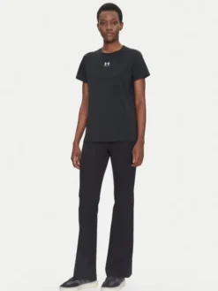 Under Armour Koszulka techniczna Rival Core 1383648 Czarny Regular Fit