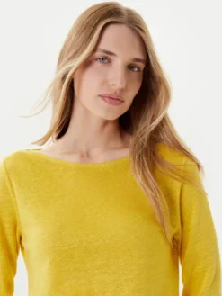United Colors Of Benetton Bluzka 37UJD109X Żółty Regular Fit