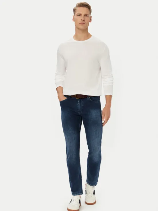 United Colors Of Benetton Longsleeve 3U53J1F05 Biały Relaxed Fit
