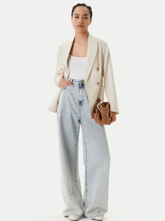 United Colors Of Benetton Marynarka 2AGHDW03E Beżowy Regular Fit