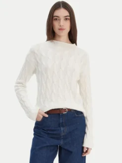 United Colors Of Benetton Sweter 1335D2467 Biały Regular Fit