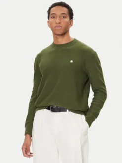 United Colors Of Benetton Sweter 1V4KU10AF Zielony Regular Fit