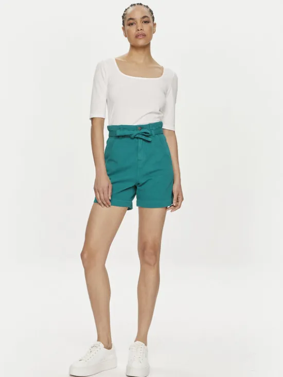 United Colors Of Benetton Szorty materiałowe 4DUKD9019 Zielony Regular Fit