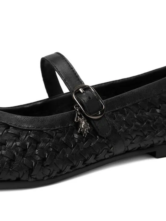 U.S. Polo Assn. Baleriny EO-LARISA001W/6L1 Czarny