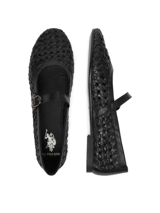 U.S. Polo Assn. Baleriny EO-LARISA001W/6L1 Czarny