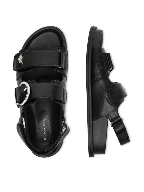U.S. Polo Assn. Sandały EO-EDITH001W/6Y1 Czarny