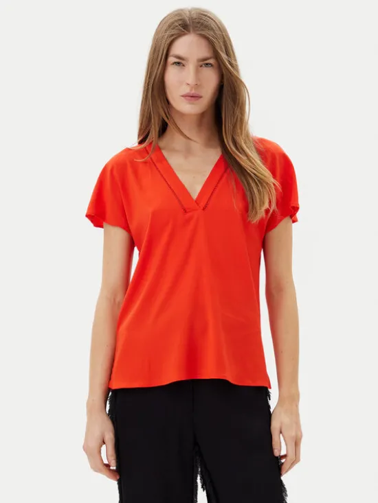 Vero Moda Bluzka Bella 10327551 Czerwony Regular Fit