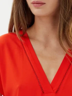 Vero Moda Bluzka Bella 10327551 Czerwony Regular Fit