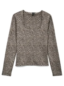 Vero Moda Bluzka Million 10334613 Beżowy Regular Fit