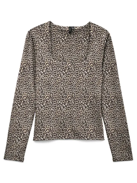 Vero Moda Bluzka Million 10334613 Beżowy Regular Fit