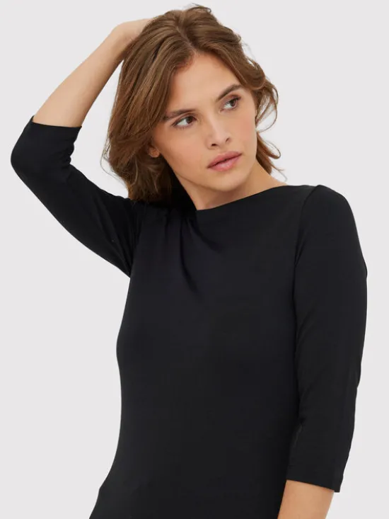 Vero Moda Bluzka Panda 10274133 Czarny Regular Fit