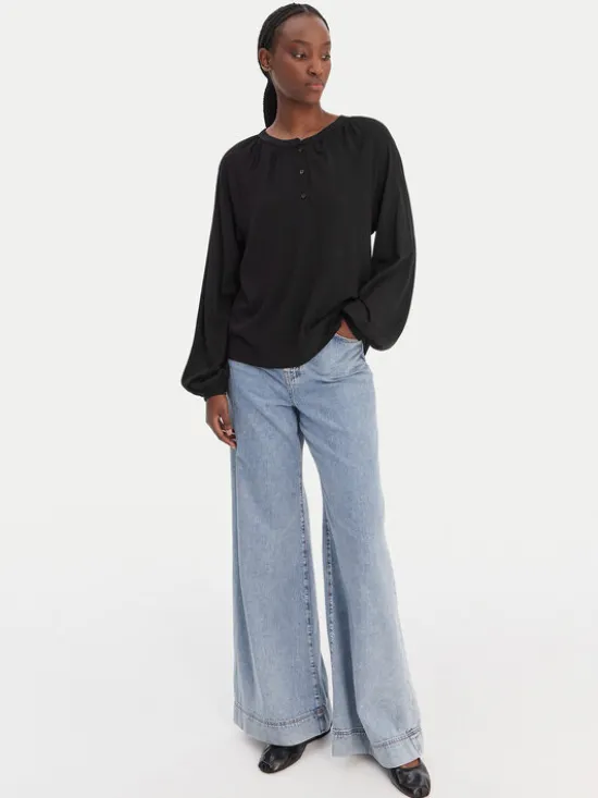 Vero Moda Bluzka Vmbella 10334524 Czarny Loose Fit