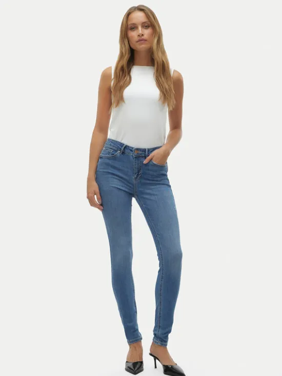 Vero Moda Jeansy Flash 10300173 Niebieski Skinny Fit