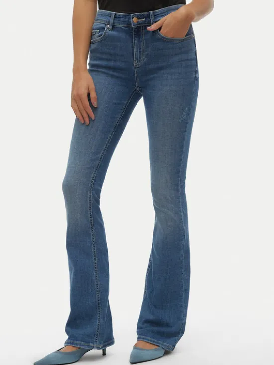 Vero Moda Jeansy Flash 10302478 Niebieski Flared Fit