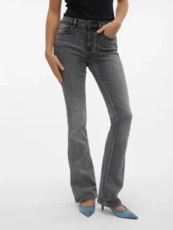 Vero Moda Jeansy Flash 10303196 Szary Flared Fit