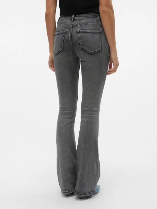 Vero Moda Jeansy Flash 10303196 Szary Flared Fit