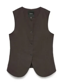 Vero Moda Kamizelka Sigga 10336320 Brązowy Regular Fit