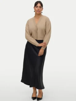 Vero Moda Kardigan Gold Art 10332210 Beżowy Regular Fit