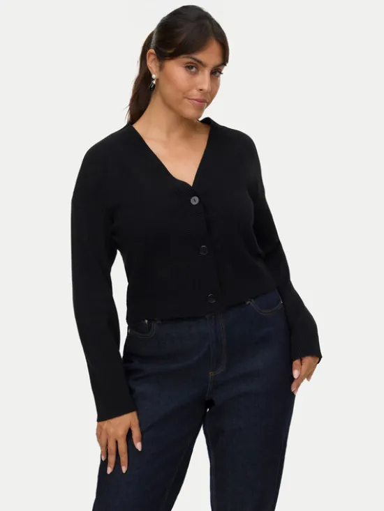 Vero Moda Kardigan Gold Art 10332210 Czarny Regular Fit