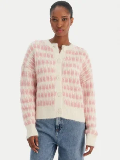 Vero Moda Kardigan Lisa 10336622 Beżowy Regular Fit