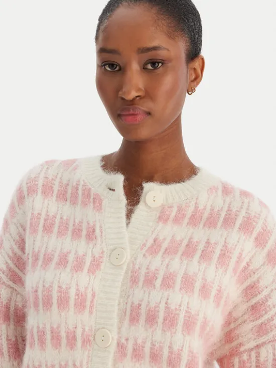 Vero Moda Kardigan Lisa 10336622 Beżowy Regular Fit
