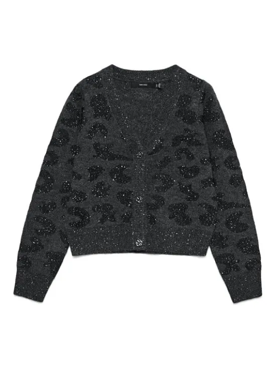 Vero Moda Kardigan Zuzu 10339337 Szary Regular Fit