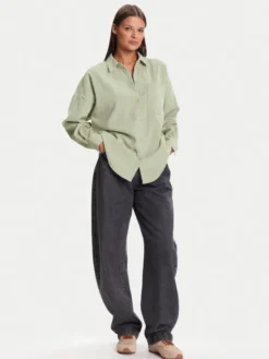 Vero Moda Koszula Sanne 10317194 Beżowy Oversize