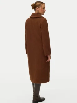 Vero Moda Kożuch Teresa 10333681 Brązowy Regular Fit
